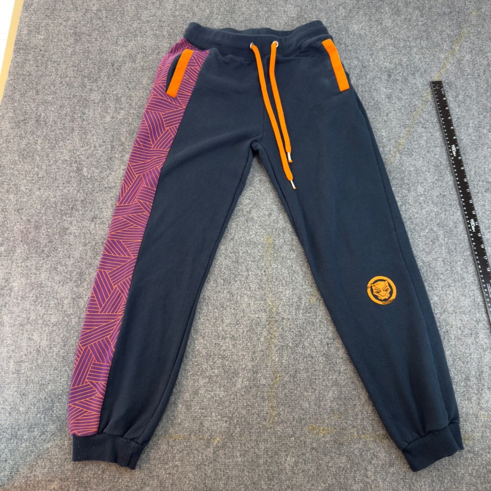 Marvel Black Panther Graphic Colorblock Jogger Pants Navy Blue Size S
